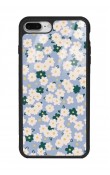 iPhone 7 Plus - 8 Plus Daisy Pattern Tasarımlı Glossy Telefon Kılıfı