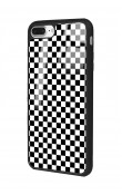 iPhone 7 Plus - 8 Plus Damalı Tasarımlı Glossy Telefon Kılıfı