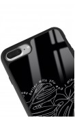 iPhone 7 Plus - 8 Plus Dark Leaf Tasarımlı Glossy Telefon Kılıfı