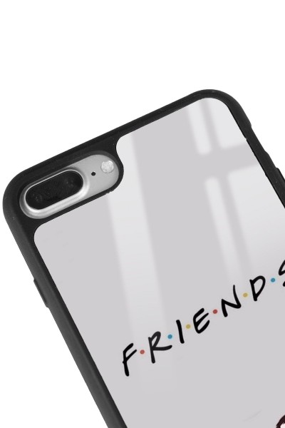 iPhone 7 Plus - 8 Plus Doodle Friends Tasarımlı Glossy Telefon Kılıfı
