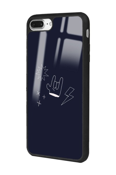 iPhone 7 Plus - 8 Plus Doodle Punk Tasarımlı Glossy Telefon Kılıfı