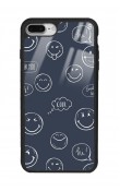 iPhone 7 Plus - 8 Plus Doodle Smile Tasarımlı Glossy Telefon Kılıfı