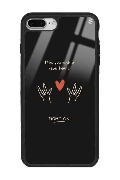 iPhone 7 Plus - 8 Plus Fight On Tasarımlı Glossy Telefon Kılıfı