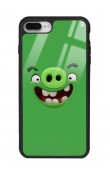 iPhone 7 Plus - 8 Plus Green Angry Birds Tasarımlı Glossy Telefon Kılıfı