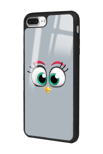 iPhone 7 Plus - 8 Plus Grey Angry Birds Tasarımlı Glossy Telefon Kılıfı