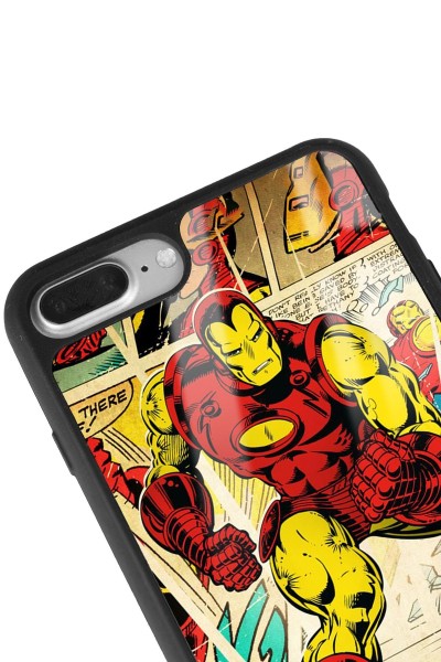 iPhone 7 Plus - 8 Plus Iron Man Demir Adam Tasarımlı Glossy Telefon Kılıfı