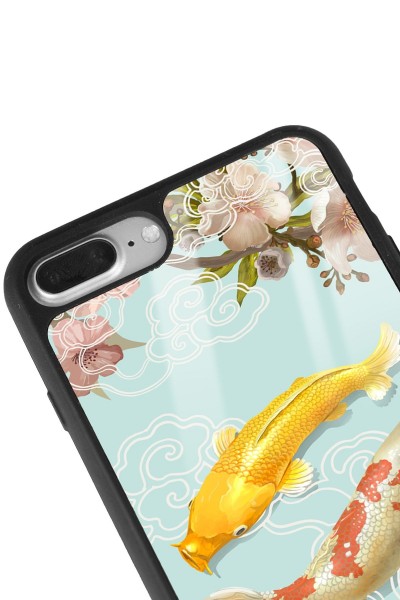 iPhone 7 Plus - 8 Plus Koi Balığı Tasarımlı Glossy Telefon Kılıfı