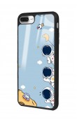 iPhone 7 Plus - 8 Plus Mini Astronot Tasarımlı Glossy Telefon Kılıfı