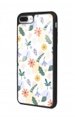iPhone 7 Plus - 8 Plus Minik Çiçekler Tasarımlı Glossy Telefon Kılıfı