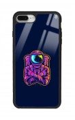 iPhone 7 Plus - 8 Plus Neon Astronot Tasarımlı Glossy Telefon Kılıfı