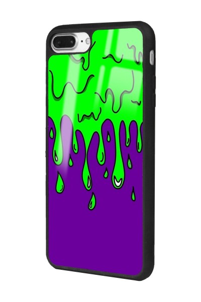 iPhone 7 Plus - 8 Plus Neon Damla Tasarımlı Glossy Telefon Kılıfı