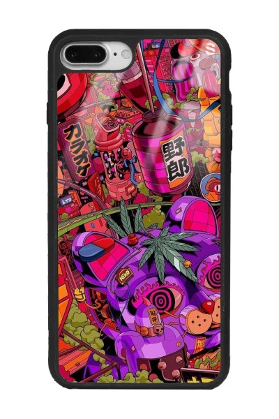 iPhone 7 Plus - 8 Plus Neon Island Tasarımlı Glossy Telefon Kılıfı