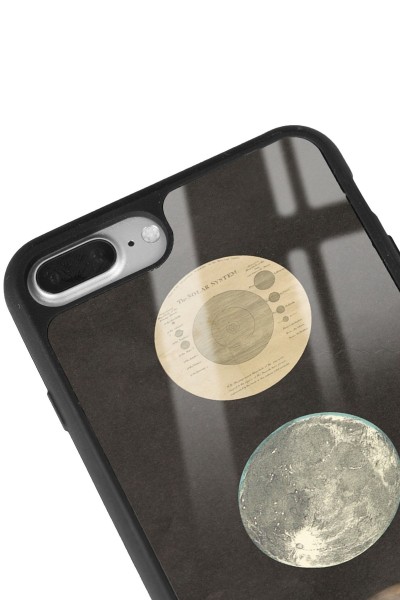 iPhone 7 Plus - 8 Plus Night Moon Tasarımlı Glossy Telefon Kılıfı