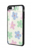 iPhone 7 Plus - 8 Plus Nude Çiçek Tasarımlı Glossy Telefon Kılıfı