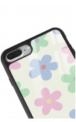 iPhone 7 Plus - 8 Plus Nude Çiçek Tasarımlı Glossy Telefon Kılıfı