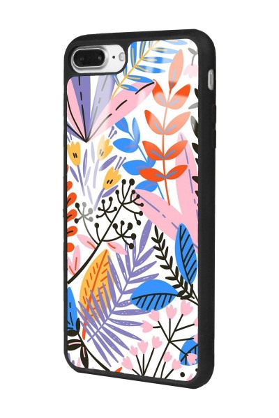 iPhone 7 Plus - 8 Plus Nude Leaf Tasarımlı Glossy Telefon Kılıfı