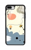 iPhone 7 Plus - 8 Plus Nude Papatya Tasarımlı Glossy Telefon Kılıfı