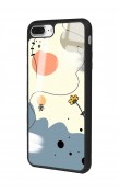 iPhone 7 Plus - 8 Plus Nude Papatya Tasarımlı Glossy Telefon Kılıfı