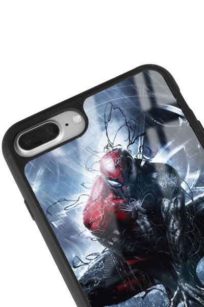iPhone 7 Plus - 8 Plus Spiderman Tasarımlı Glossy Telefon Kılıfı
