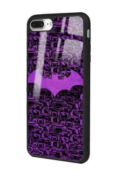 iPhone 7 Plus - 8 Plus Uyumlu Lila Batman Tasarımlı Glossy Telefon Kılıfı