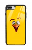 iPhone 7 Plus 8 Plus Uyumlu Yellow Angry Birds Tasarımlı Glossy Telefon Kılıfı