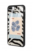 iPhone 7 Plus - 8 Plus Zebra Emoji Tasarımlı Glossy Telefon Kılıfı