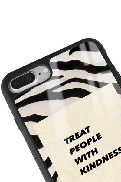 iPhone 7 Plus - 8 Plus Zebra Motto Tasarımlı Glossy Telefon Kılıfı