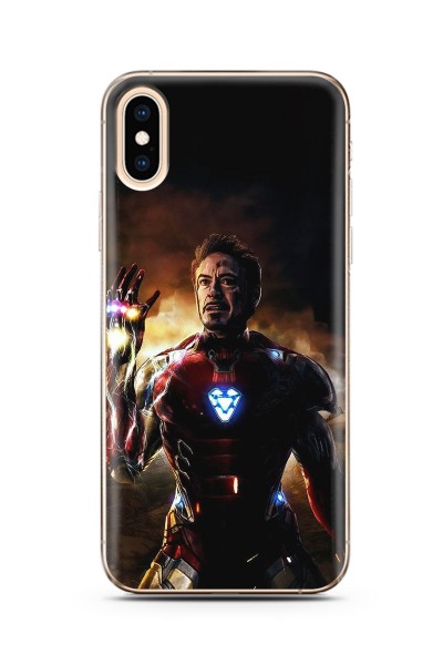 iPhone X Iron Man Tasarım Süper Şeffaf Silikon Telefon Kılıfı