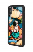 iPhone X - Xs Baby Astronaut Tasarımlı Glossy Telefon Kılıfı
