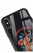 iPhone X - Xs Bağımsız Kaplan Tasarımlı Glossy Telefon Kılıfı