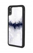 iPhone X Xs Beyaz Uyumlu Batman Tasarımlı Glossy Telefon Kılıfı