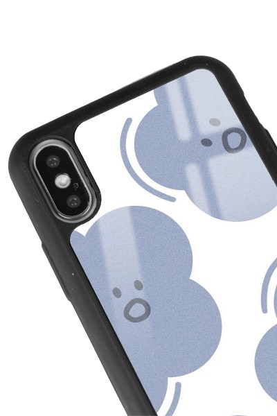 iPhone X - Xs Cloud Face Tasarımlı Glossy Telefon Kılıfı