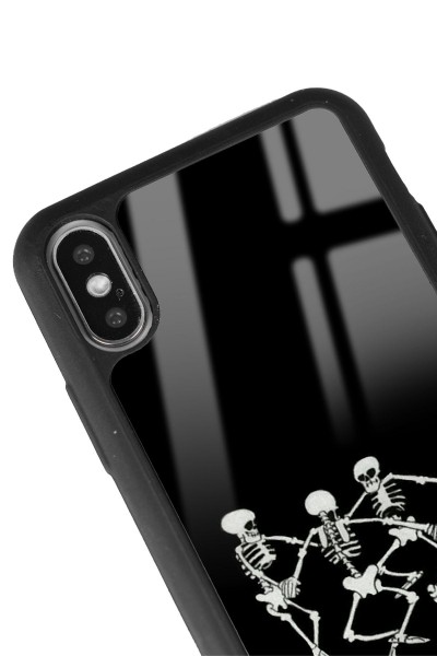 iPhone X - Xs Dancer Skeleton Tasarımlı Glossy Telefon Kılıfı