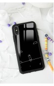 iPhone X - Xs Doodle Casper Tasarımlı Glossy Telefon Kılıfı