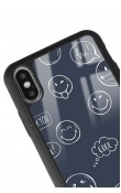 iPhone X - Xs Doodle Smile Tasarımlı Glossy Telefon Kılıfı