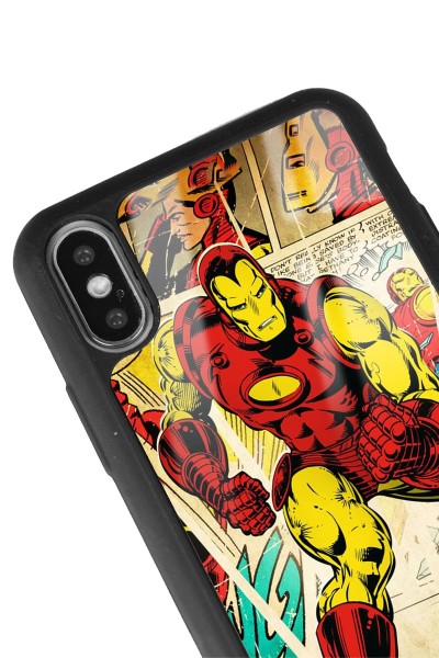 iPhone X - Xs Iron Man Demir Adam Tasarımlı Glossy Telefon Kılıfı