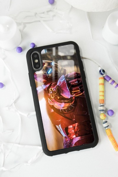 iPhone X - Xs Iron Man Tasarımlı Glossy Telefon Kılıfı
