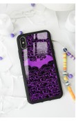 iPhone X - Xs Lila Batman Tasarımlı Glossy Telefon Kılıfı