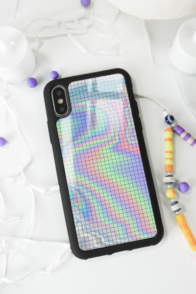 iPhone X - Xs Neon Dama Tasarımlı Glossy Telefon Kılıfı