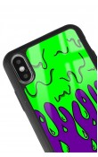 iPhone X - Xs Neon Damla Tasarımlı Glossy Telefon Kılıfı