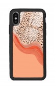 iPhone X - Xs Nude Benekli Tasarımlı Glossy Telefon Kılıfı
