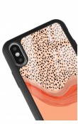 iPhone X - Xs Nude Benekli Tasarımlı Glossy Telefon Kılıfı