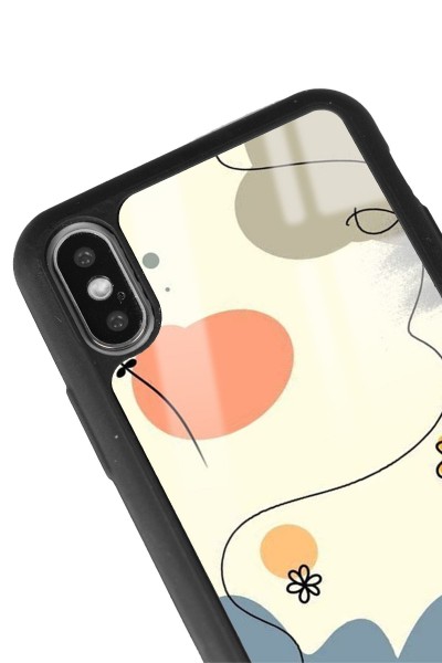 iPhone X - Xs Nude Papatya Tasarımlı Glossy Telefon Kılıfı