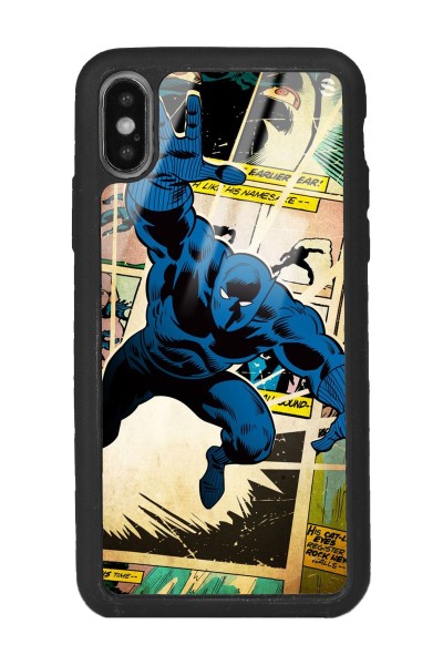 iPhone X - Xs Uyumlu Black Panther Kara Panter Tasarımlı Glossy Telefon Kılıfı