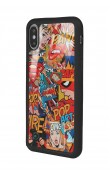 iPhone X Xs Uyumlu Retro Comics Tasarımlı Glossy Telefon Kılıfı