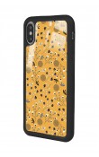 iPhone X Xs Uyumlu Sarı Bindanlı Tasarımlı Glossy Telefon Kılıfı