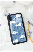 iPhone X - Xs Uyumlu Sea Cloud Tasarımlı Glossy Telefon Kılıfı