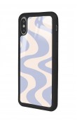 iPhone X - Xs Uyumlu Wave Efect Tasarımlı Glossy Telefon Kılıfı