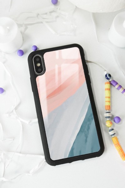 iPhone X - Xs Watercolor Tasarımlı Glossy Telefon Kılıfı