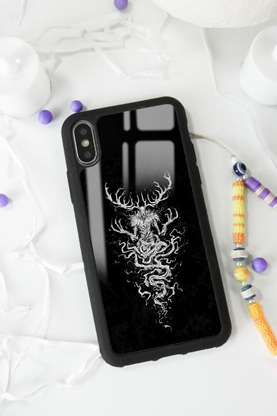 iPhone X - Xs Witcher 3 Deer Tasarımlı Glossy Telefon Kılıfı
